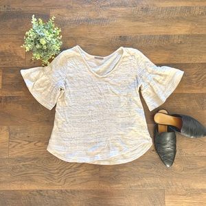 Gyft • Heathered Cream Bell Sleeve Tee